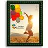 CLAMARO BUBBLE - Cornice portafoto di design 25 x 60 cm, in stile bolle, colore verde, realizzata a mano, in MDF con vetro acrilico, cornice per foto, poster o puzzle