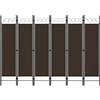 vidaXL Paravento a 6 Pannelli Divisorio Separè Pannello Byobu Pieghevole Schermo Separatore Ambienti Interni Protezione Privacy Marrone 240x180 cm