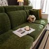 ZCXRYFL Copri Cuscino Seduta Divano Elasticizzato, 1 2 3 4 Posti Universale Copri Schienale Fodera Cuscini Divani- Federe Sedile Divano Separati, Fissaggio Con Elastico (L: 160-190cm- W: 65-95cm,Green)