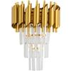 Wiyuer Lampade da parete in cristallo Illuminazione interna Decorazione classica lampada da parete in finitura oro moderna comodino luce per camera da letto soggiorno corridoio bagno