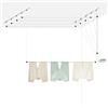 Tendederos Efegete Ceiline Manuelle Länge 180 cm - Wäscheständer für die Decke nach oben und unten, trocknet Kleidung oder Bettwäsche, ohne Platz zu beanspruchen, breite Stahlstangen, keine Spuren von
