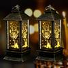 Glodecart 2 lanterne Ramadan per la decorazione della casa del Ramadan, mini lanterna nera del Ramadan della stella del castello per le decorazioni di Eid Mubarak, regali Ramadan, decorazione della