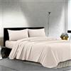 IlGruppone Completo Lenzuola Matrimoniale 100% Cotone Percalle 210 Tc Certificato OEKO-TEX Confezionato in Italia Lenzuolo con Angoli Maxi 30 cm, 2 Federe con Patella - Panna