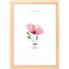 Lupia - Cornice portafoto da Parete in Legno Naturale Grezzo Natural Wood, Decorabile e da pitturare, Stile Rustico, per Foto, Poster, Stampe, Made in Italy 35x50 cm