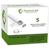 Pianeta Led 5x Profili in Alluminio Grigio da 2 mt (10 mt) TL1205 per Strisce a Led con Cover Opaca tappi e ganci di montaggio inclusi