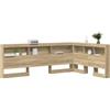 vidaXL Testata Contenitore Rovere Sonoma 120 cm Legno Multistrato, Mobile per Camera, Testata Rettangolare, soluzioni salvaspazio, Organizer Funzionale, Stile Minimalista