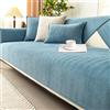 Generic Copridivano in morbida ciniglia, antiscivolo, lavabile, adatto agli animali domestici, si adatta a più stili, colori moderni per l'arredamento della casa (Harbor Blue (A), 110 x 160 cm)