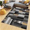 TAPISO Maya Tappeto Soggiorno Pelo Corto Design Moderno Motivo Astratto Geometrico Sfumato tonalità Grigio Giallo Camera da Letto Cameretta Ufficio Salotto Oeko-Tex 140 x 200 cm