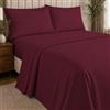 NARCISO - Set Lenzuola 1 Piazza e Mezza 3 Pezzi Tinta Unita Embossed, Completo Lenzuola Una Piazza e Mezza in Microfibra Traspirante ed Anallergica, Biancheria da Letto Made in Italy (Bordeaux)