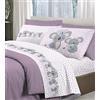 HomeLife Set Completo Lenzuola Matrimoniali Cotone Fantasia Made in Italy | Completo Letto Matrimoniale 100% Cotone, OEKO-TEX, Stampa Digitale, Lenzuolo Sopra, Sotto, 2 Federe | Koala, Rosa