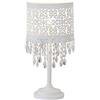 Grafelstein Lampada da tavolo Marrakech, in metallo bianco con motivi orientali e cristalli