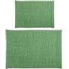 MSV Basil - Set di 2 tappetini da bagno in ciniglia a pelo lungo, 40 x 60 cm + 60 x 90 cm