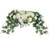 HAOSHICS Fiocco di peonie artificiali in seta con motivo floreale motivo a forma di peonia variopinto e variopinto con motivo primaverile, per matrimoni, centrotavola, decorazione da parete a specchio