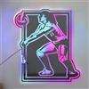 ASD Jewerly Personalizzato Giocatore di pallavolo LED Specchio Light Up Sign, Nome personalizzato e Numero di pallavolo Wall Art Neon Light, Natale Compleanno Pallavolo Bambini Regalo