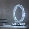 LAI HO Lampade Da Tavolo A LED in Cristallo, Lampada Da Comodino Moderna Per Camera Da Letto, Luce Notturna, Lampada Da Scrivania Da Comodino in Acciaio Inossidabile Moda Minimalista,White light,20*23cm