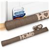 Beautissu Paraspifferi Imbottito per Porta e finestra Tuuli He L120xP8xA8 cm in Poliestere - paraspiffero Universale porte e finestre - paravento sottoporta Isolante - Contro Il Freddo - Marrone