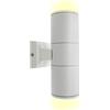 Planetitaly Applique doppia lampada LED faretto GU10 16W esterno IP65 alluminio luce led 230V Applique muro doppio fascio luce UP&DOWN illuminazione esterni balcone facciate albergo hotel ristorante