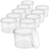BenBow Secchio con coperchio 0,5l trasparente 10x 0,5 litri, idoneo al contatto con gli alimenti, stabile, ermetico - a prova di perdite, inodore - contenitore di plastica - vuoto