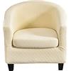 CHNSHOME Copripoltrona Coprisedili Poltroncina club 2 pezzi Copripoltrona 1 posto Fodera per poltrona Chesterfield 1 posto cocktail Sedia Coprisedie per bar Tullsta Beige