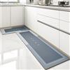 Hixingo Tappeto Cucina in Diatomite, Passatoia Cucina Antiscivolo Lavabile, Home Stampa Tappeti da Cucina, Tappeto Runner Cucina Tappeto da Bagno Tappetino per Doccia (50x180cm,Blu)