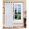 Tata Home Coppia Tendoni per Interni a Vetro Finestra Semitrasparenti Bianche Tende Camera Soggiorno Sala da Pranzo Fantasia Shabby Chic 140x290 cm con Cuori Bianchi