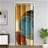 Loussiesd Tenda vintage astratta per porta privacy bambini retrò geometria cerchio divisorio tenda copertura 106 x 203 cm moderna grunge arte armadio copertura della porta tenda decorazione rosso marrone tratt