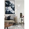 Millelucciole Lampada da terra luce led E27 piantana design stile moderno bianco nero argento per camera salotto (Bianco)