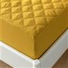 bonenjoy Coprimaterasso trapuntato, impermeabile, per letto singolo, in microfibra, trapuntato, 35 cm (curcuma, singolo)…