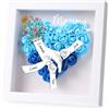 Dacomfy Festa della Mamma Scatola di Fiori Personalizzata per la Mamma 2 a 8 Nomi, Scatola a Forma di Cuore con Fiori Secchi, Regalo Primo per la Mama