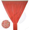 Tata Home Tenda Antimosche per Porta Finestra Moschiera a Pannello Modello Lily con Corda Colorata Intrecciata a Catenella Misura 140 x 230 cm Colore Arancio