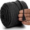 MeriWoolArt® Corda Macramè Naturale, 100 m Macramè Corda 6 mm, Corda in Cotone Morbido per Macramè Acchiappasogni, Arazzo da parete Macrame, Decorazione Macramè Fai da Te, Spago per Decorazioni