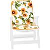 emmevi Cuscino Sedia Poltrona Morbido Girasoli Coprisedia Giardino Interno Esterno mod.CAPRI 34A BIANCO