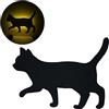 DOITOOL Lampada da Muro Gatto LED Controllo Vocale, Luce la Notte in Acrilico Nero, Stile Nordico per Comodino senza Batteria