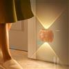 TZSMUM LED Lampada da Parete con Sensore di Movimento Lampada a Muro Dimmerabile 2700K/4500K/6500K Applique da Parete Interno USB Ricaricabile per Corridoio Balcone Soggiorno (Legno Chiaro,1 Pezzi)