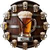 ASD Jewerly Orologio a tema di tazza di birra personalizzata in vetro uomini regalo, stampa piatta 2D nome personalizzato Orologio da parete in vetro di birra Decorazione della casa