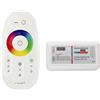 VR VETRINEINRETE Vetrineinrete® Centralina controller per strip led rgb 2.4 GHz RF wireless touch screen con telecomando rgb DC12/24V