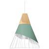 Mengjay Lampada a Sospensione in Metallo E27 Vintage Industriale Moderna Plafoniera per Soggiorno con Cavo (Verde)