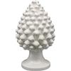 Sicilia Bedda - Pigna in Ceramica Siciliana - Prodotto realizzato interamente a Mano - Pigna decorativa (Bianco Lucido, 30_x_16Cm)