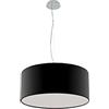 OLUX ILLUMINAZIONE - Lampadario Soggiorno Moderno in Tessuto, Lampadario a Sospensione Ideale per Salotto e tutte le stanze della Tua Casa, Perfetto per Led,Made in Italy(Mod.Roary-Nero-50cm)