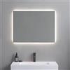 Kiamami Valentina - Specchio Bagno Retroilluminato a LED | Reversibile | Dimensioni 60x80 CM | Telaio in ABS | Moderno | Luce Perimetrale, Specchio Touch, Specchio con LED, Specchio Bagno 80x60, ABS