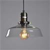 ZHRENXN Lampadario Industriale in Ferro retrò, Paralume in Vetro Trasparente Creativo, Lampada a Sospensione a Testa Singola E27, apparecchi di Illuminazione nel Ristorante dell'isola della Cucina