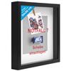 PHOTOLINI 3D cornice 30x30 cm nero, profonda con vetro e passe-partout, cornice per oggetti fino a 3 cm di profondità, legno MDF - perfetta per il fai da te e come regalo