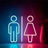 BedEuu Insegna al neon da parete dimmerabile - Luce for bagno/WC for bar, pub, hotel, ufficio, centro commerciale - Decorazione for il bagno, regalo artistico LED estetico