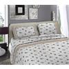Home Tresor Completo Lenzuola Matrimoniali in Flanella Set Letto Invernale Caldo e Morbido 2 Piazze 100% Cotone Felpato Anti-Pilling Fantasia Cuori Tirolese - Beige