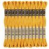 DMC - Confezione da 12 matassine, Filato da Ricamo Mouliné 117MC, 100% Cotone - Adatto a tutte le tecniche e superfici, ideale per punto croce (Giallo 742)