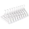 Mainetti Appendini per Capispalla, Cappotti, Abiti Pesanti, Grucce in Plastica, Resistenti, con Barra Porta Pantaloni, Made in Italy, Set di 10 Pezzi, Bianco Lucido con Gancio Zincato, Taglia 45cm