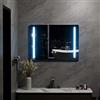 Ztexkee Specchio Bagno con Luce e Antiappannamento 70x50 cm Rettangolare Specchi da Parete per Bagno con led illuminato Regolabile in 3 colori (Spina standard-EU)