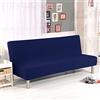 Surwin Tinta Unita Copridivano Senza Braccioli 2/3 Posti Elasticizzato, Antimacchia Fodera per Divano Letto Antiscivolo Lavabile Pieghevole Clic Clac Copri Divano (S:160-190cm,Blu Navy)