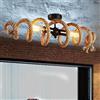 HWSY Lampadario in corda di canapa vintage Lampada da soffitto in corda con arredamento industriale, plafoniera rustica con lampada a sospensione a gabbia Lampada da tavolo da pranzo Lampada a sospensione
