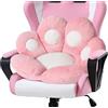LANPEW Cuscino per sedia a forma di zampa di gatto, in peluche, confortevole, caldo, per ufficio, per la casa, il letto, tatami, cuscino per il pavimento, 60 x 60 cm, colore rosa
